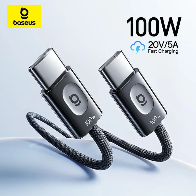 Кабел USB-C към USB-C за бързо зареждане 100W за лаптопи
