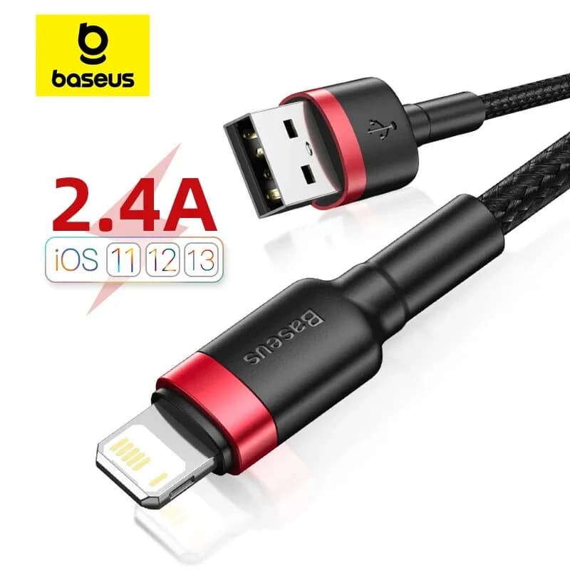 Бързо зареждащ USB кабел за iPhone, синхронизиране на данни 2.4A